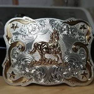 Women's black belt with buckle